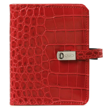 1311-11 Refillable Pocket Ring Binder Planner Organizer Croco Red